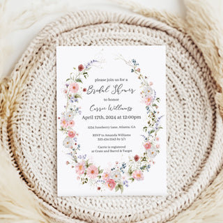Wildflower Bridal Shower Invitations