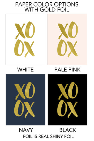 XOXO Foil Art Print