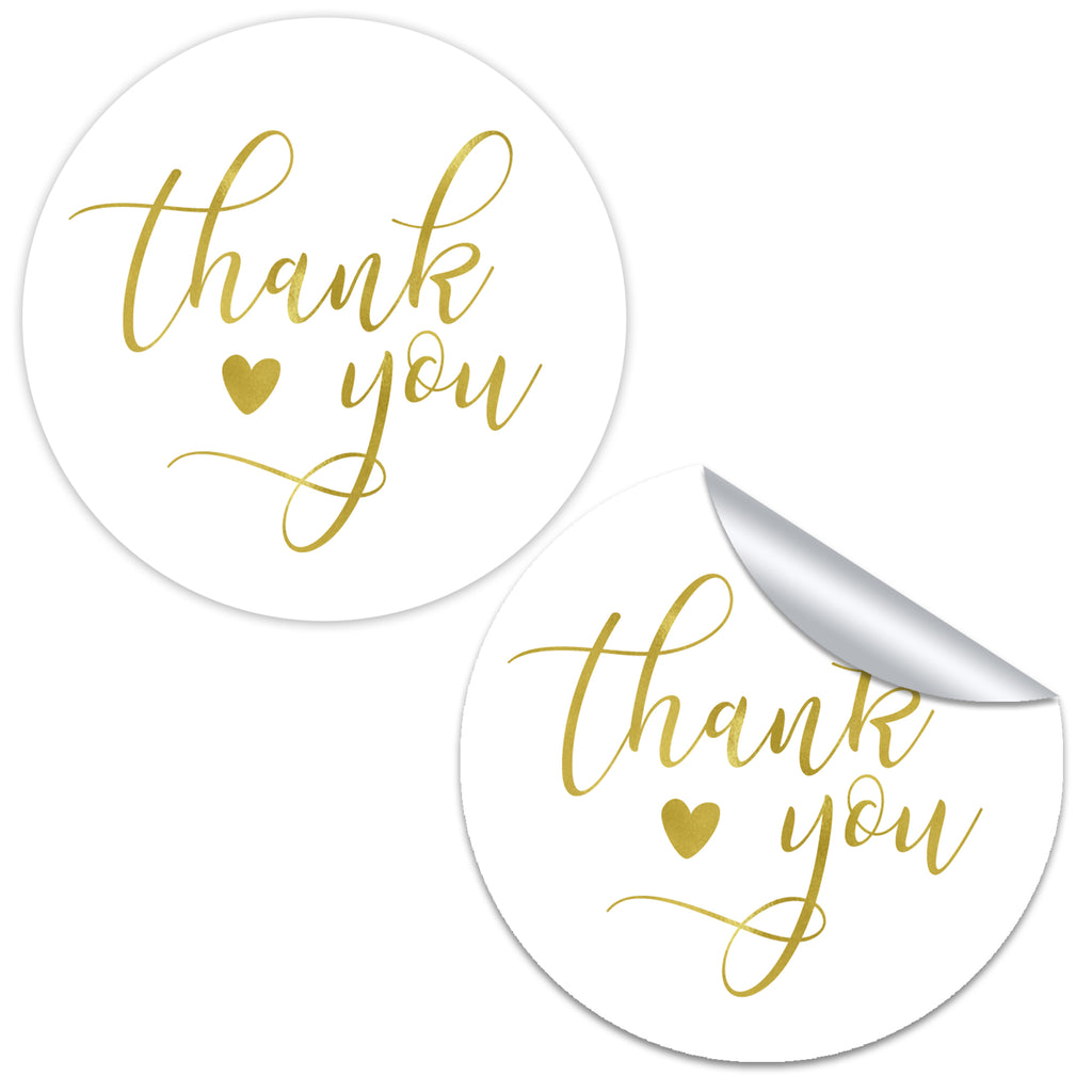 Thank You Gold Foil Stickers – Chicfetti