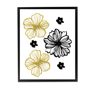 a picture of a flower with black and yellow flowers