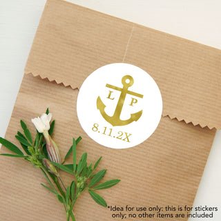 a brown paper bag with a sticker on it