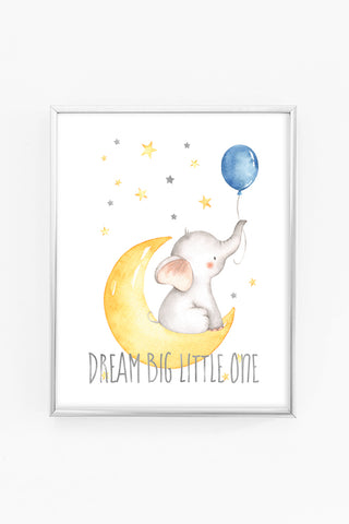 a picture of an elephant on the moon with a balloon