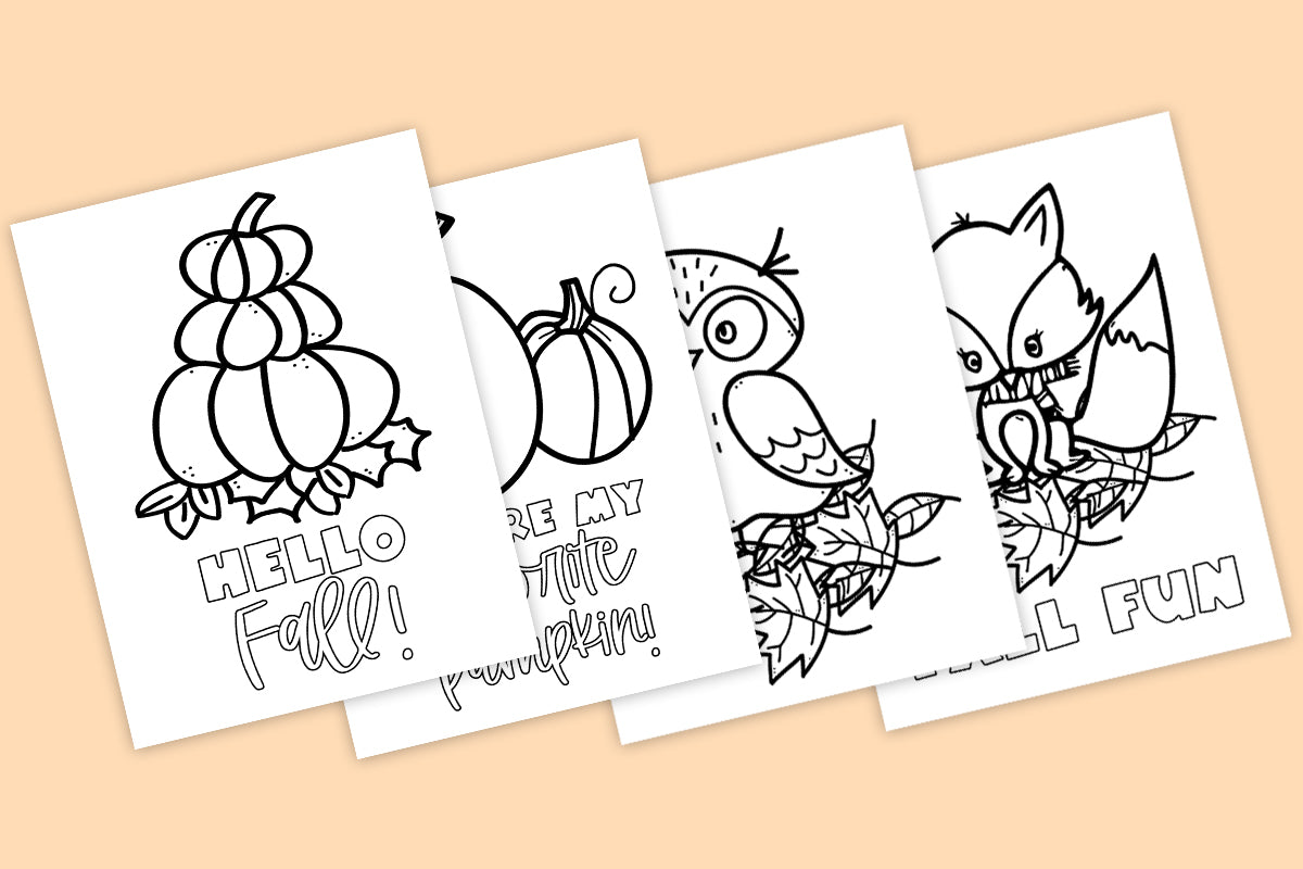Free Printable Fall Coloring Pages – Chicfetti