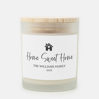 Home Sweet Home Candle Frosted Glass - 11 oz