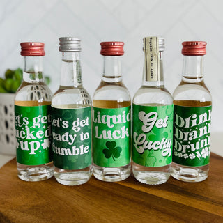 St. Patrick's Day Mini Liquor Bottle Labels