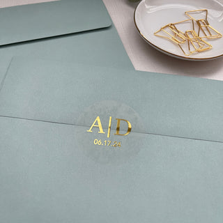 Wedding Monogram Foil Stickers