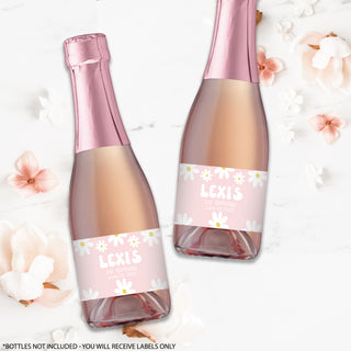 Pink Daisy  Champagne Labels