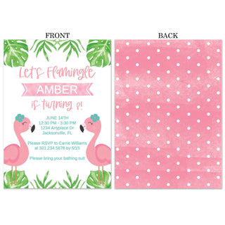 Flamingle Flamingo Birthday Party Invitations
