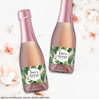 Pink Palms  Champagne Labels