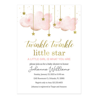 Twinkle Twinkle Foil Party Invitations