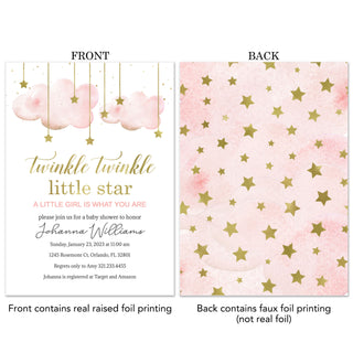 Twinkle Twinkle Foil Party Invitations