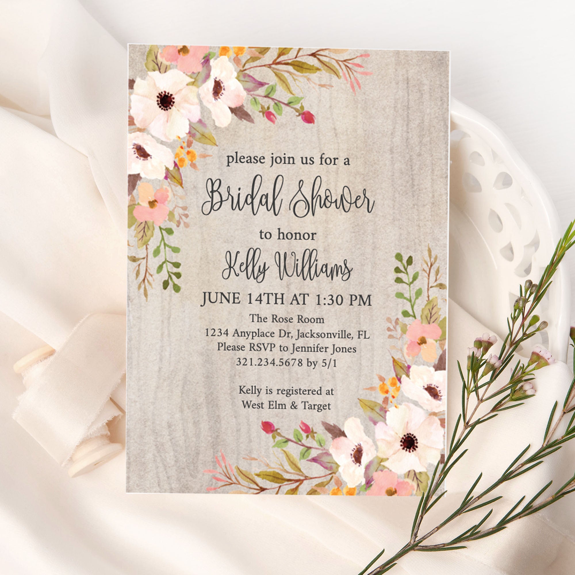 Invitation Cards - 50 Fill-In Floral Classy Cards with Envelopes. Great for  Birthday Invitations, Bridal Shower Invitations, Baby Shower Invitations,  and Weddin…