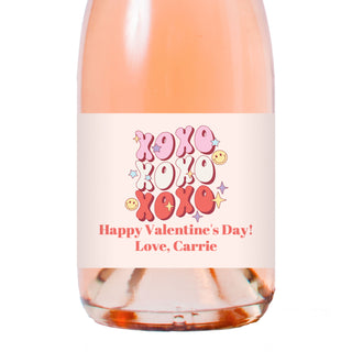 XOXO Retro Valentine  Champagne Labels