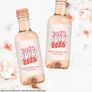 XOXO Retro Valentine Wine Labels