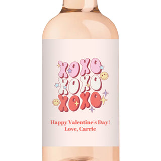 XOXO Retro Valentine Wine Labels