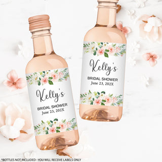 Lovely Blush Floral Wine Labels