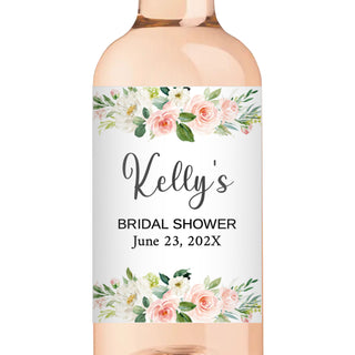 Lovely Blush Floral Wine Labels