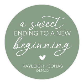 A Sweet Ending to a New Beginning Stickers