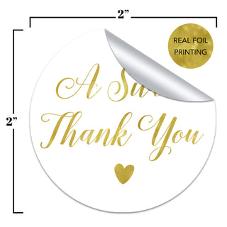 A Sweet Thank You Favor Stickers