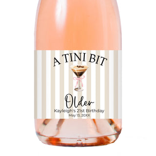 A Tini Bit Older Champagne Label