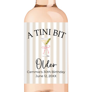 A Tini Bit Older Wine Bottle Label