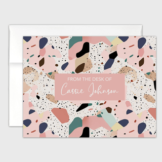 Abstract Terrazzo Personalized Folded Cards