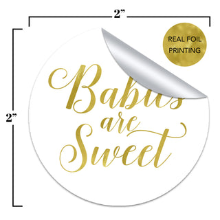 Babies Are Sweet Gold Foil Favor Stickers