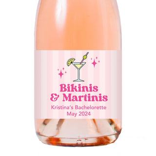 Bikinis and Martinis Champagne Labels