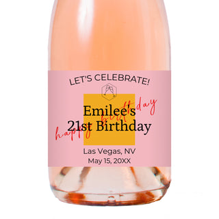 Birthday Champagne Labels