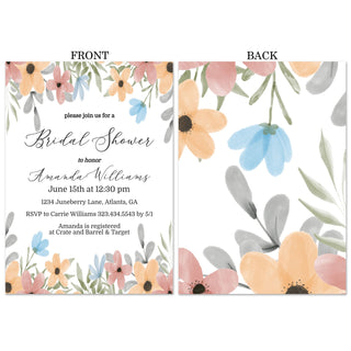 Floral Bridal Shower Invitations