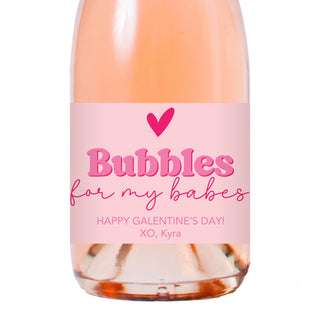 Bubbles for My Babes Champagne Labels