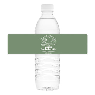 Camp Bachelorette Water Bottle Labels