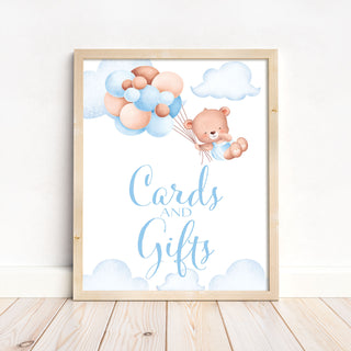 Balloon Bear Cards and Gifts Sign
