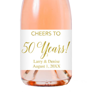 Cheers Anniversary Foil  Champagne Labels