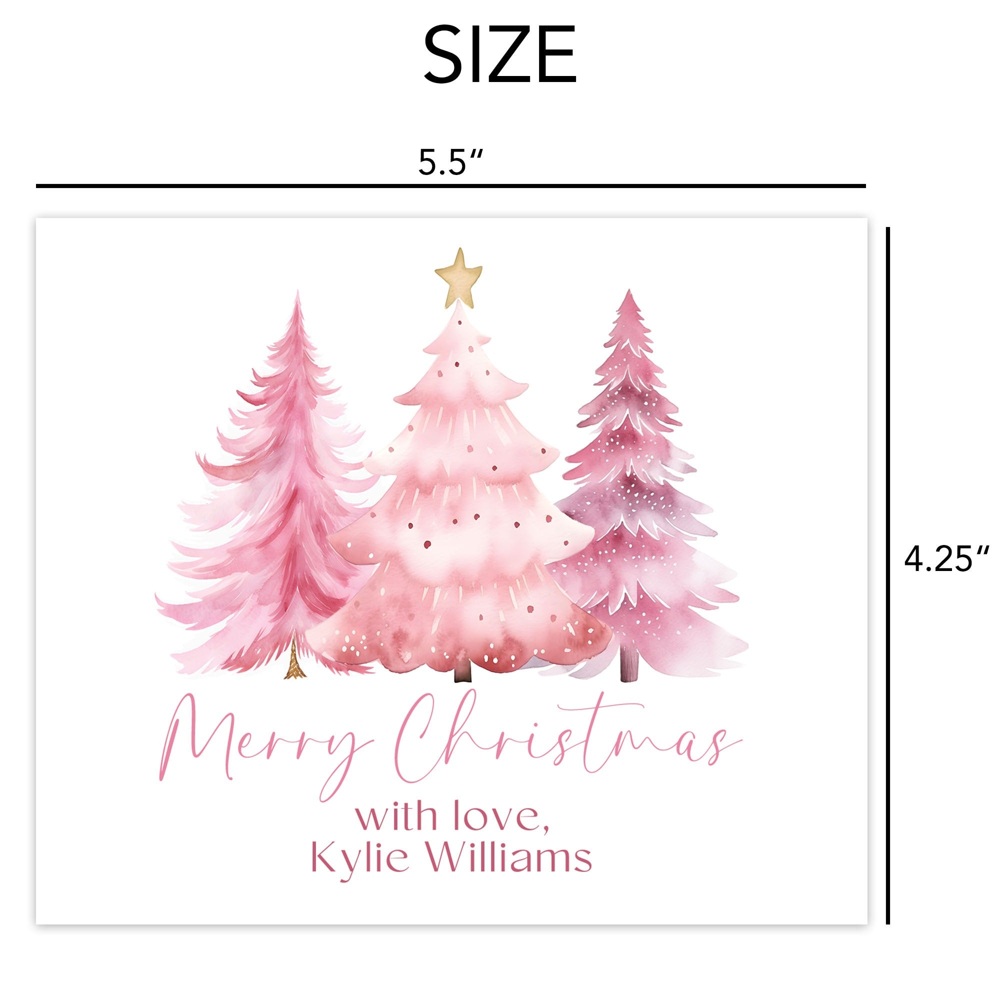 Pink Christmas Tree Holiday Cards – Chicfetti pink-christmas-tree-holiday-cards-chicfetti