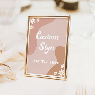 Groovy Pink Printable Custom Sign