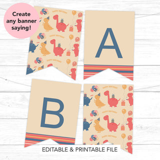 Dinosaur Birthday Printable Banner