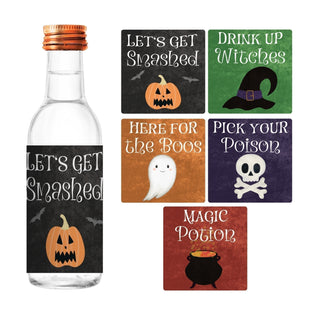 Halloween Mini Liquor Bottle Labels
