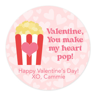You Make My Heart Pop Valentine Stickers