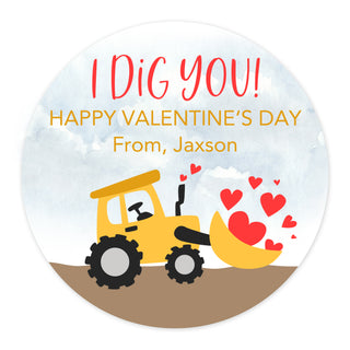 I Dig You Valentine Stickers