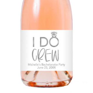 I Do Crew Foil  Champagne Labels