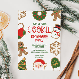 Christmas Cookie Printable Invitation