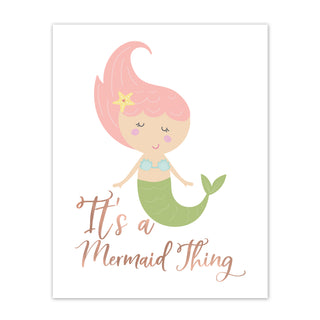 It's a Mermaid Thing Foil Art Print