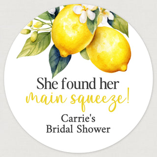 Lemon Bridal Shower Favor Stickers