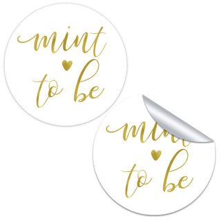 Mint to Be Favor Gold Foil Stickers