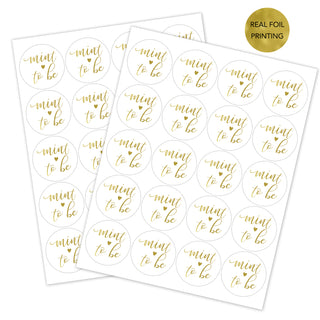 Mint to Be Favor Gold Foil Stickers