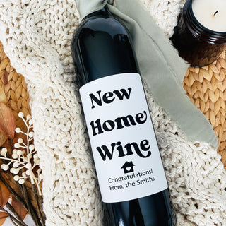 New Home Wine Bottle Label