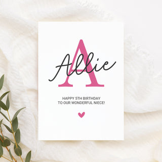 Niece Birthday Card