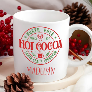 North Pole Hot Cocoa Personalized Mug