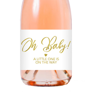Oh Baby Gold Foil  Champagne Bottle Labels